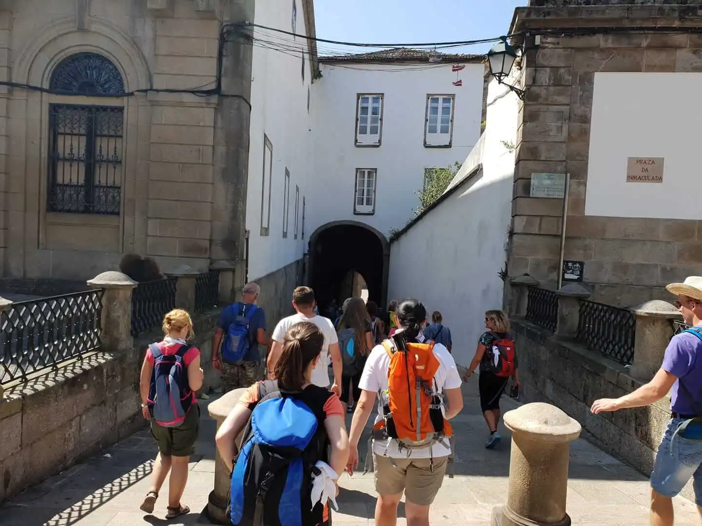 Llegada a Santiago de Compostela - Praza da Inmaculada, meta del Camino